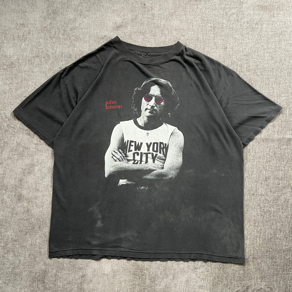 John Lennon "The Beatles" Vtg Distressed Tee