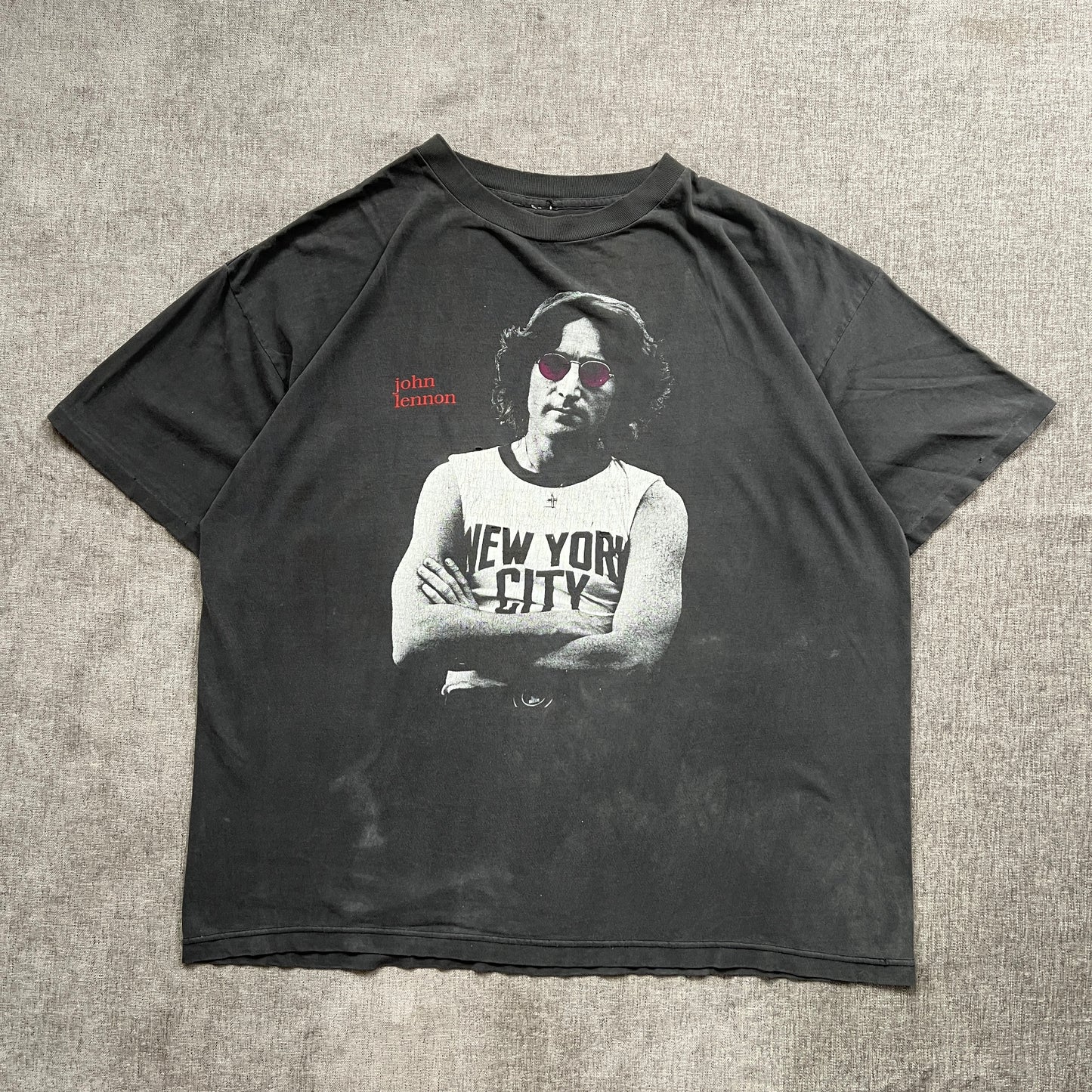 John Lennon "The Beatles" Vtg Distressed Tee