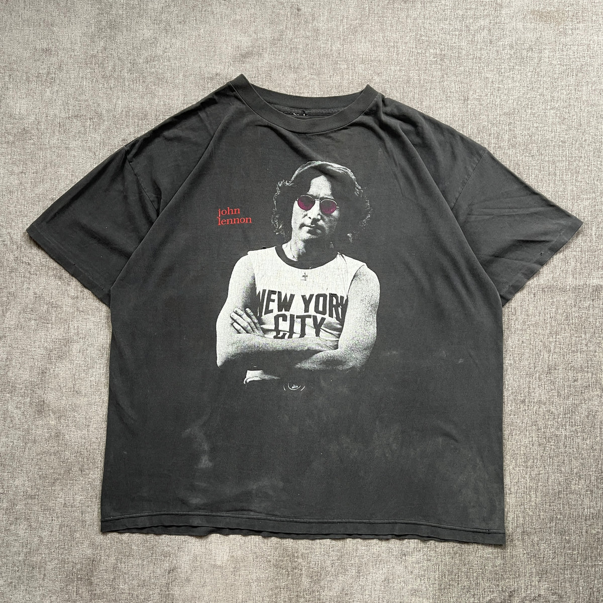John Lennon "The Beatles" Vtg Distressed Tee