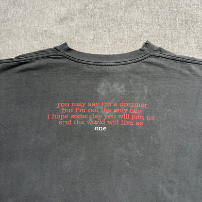 John Lennon "The Beatles" Vtg Distressed Tee