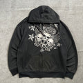 Age of Spades Y2K Zip Up Hoodie