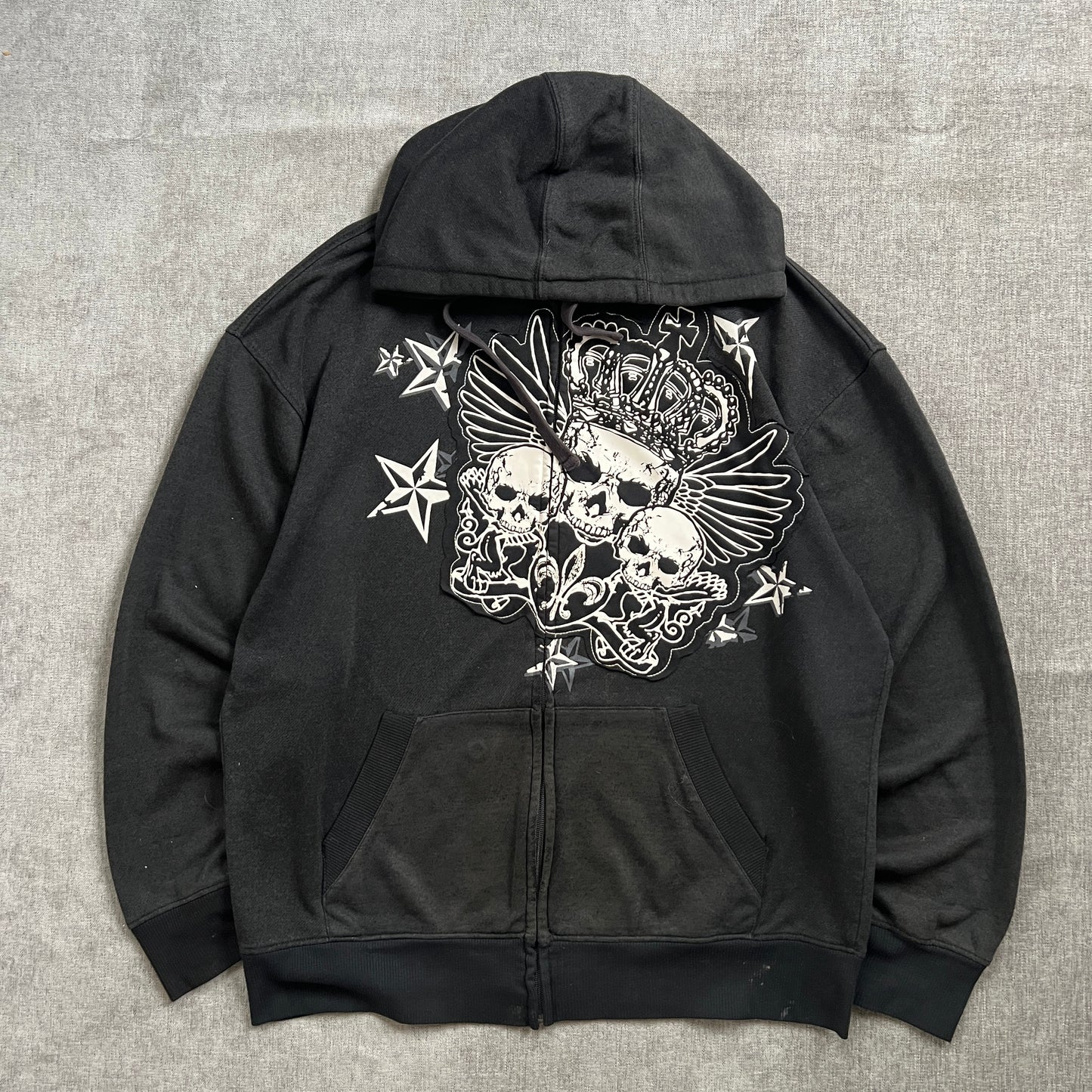 Age of Spades Y2K Zip Up Hoodie