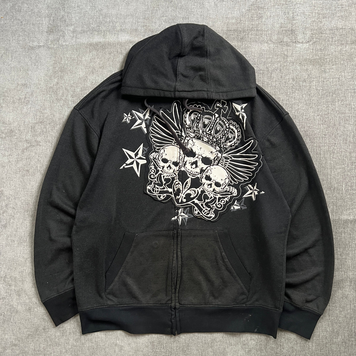 Age of Spades Y2K Zip Up Hoodie