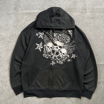 Age of Spades Y2K Zip Up Hoodie