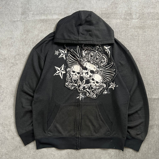 Age of Spades Y2K Zip Up Hoodie
