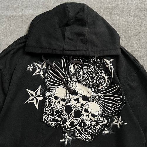 Age of Spades Y2K Zip Up Hoodie