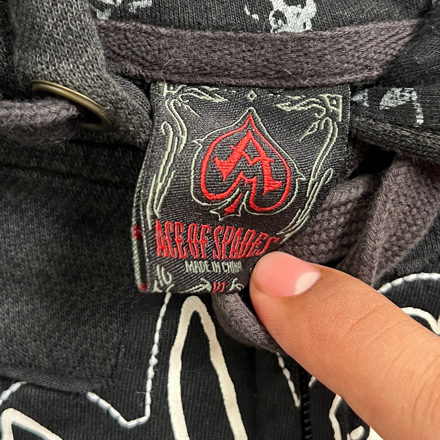 Age of Spades Y2K Zip Up Hoodie