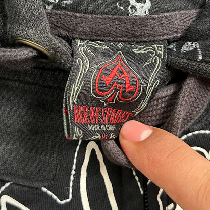 Age of Spades Y2K Zip Up Hoodie