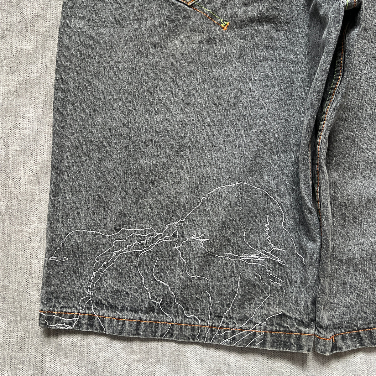Old Skool Embroidery Baggy Jort