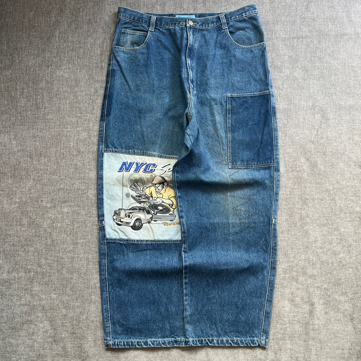 Raw Blue Y2K Baggy Jeans
