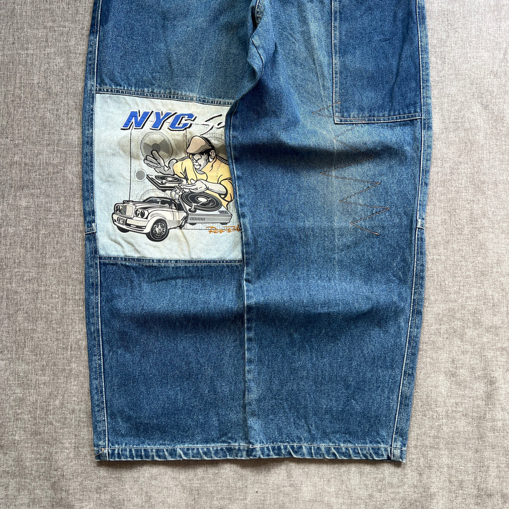 Raw Blue Y2K Baggy Jeans