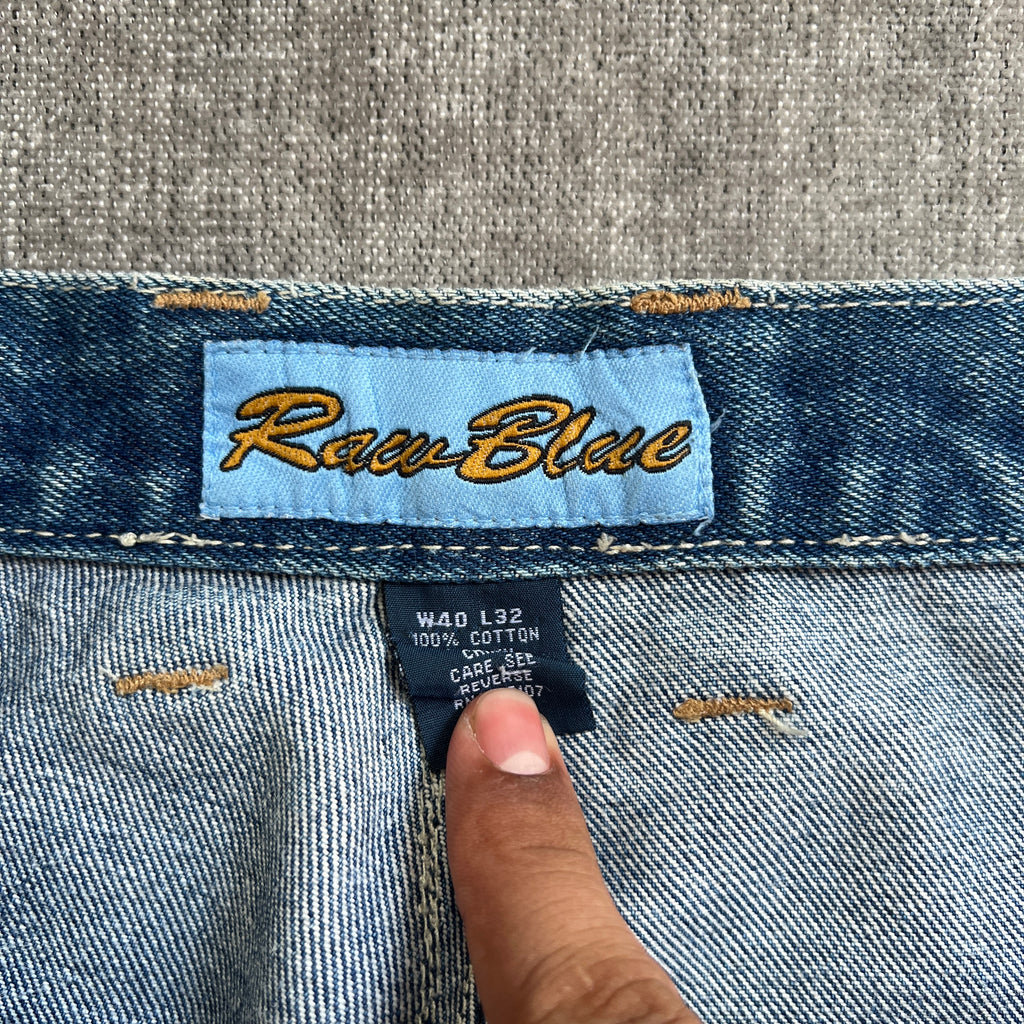 Raw Blue Y2K Baggy Jeans