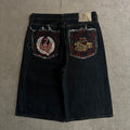 Japan Embroidery Baggy Jort