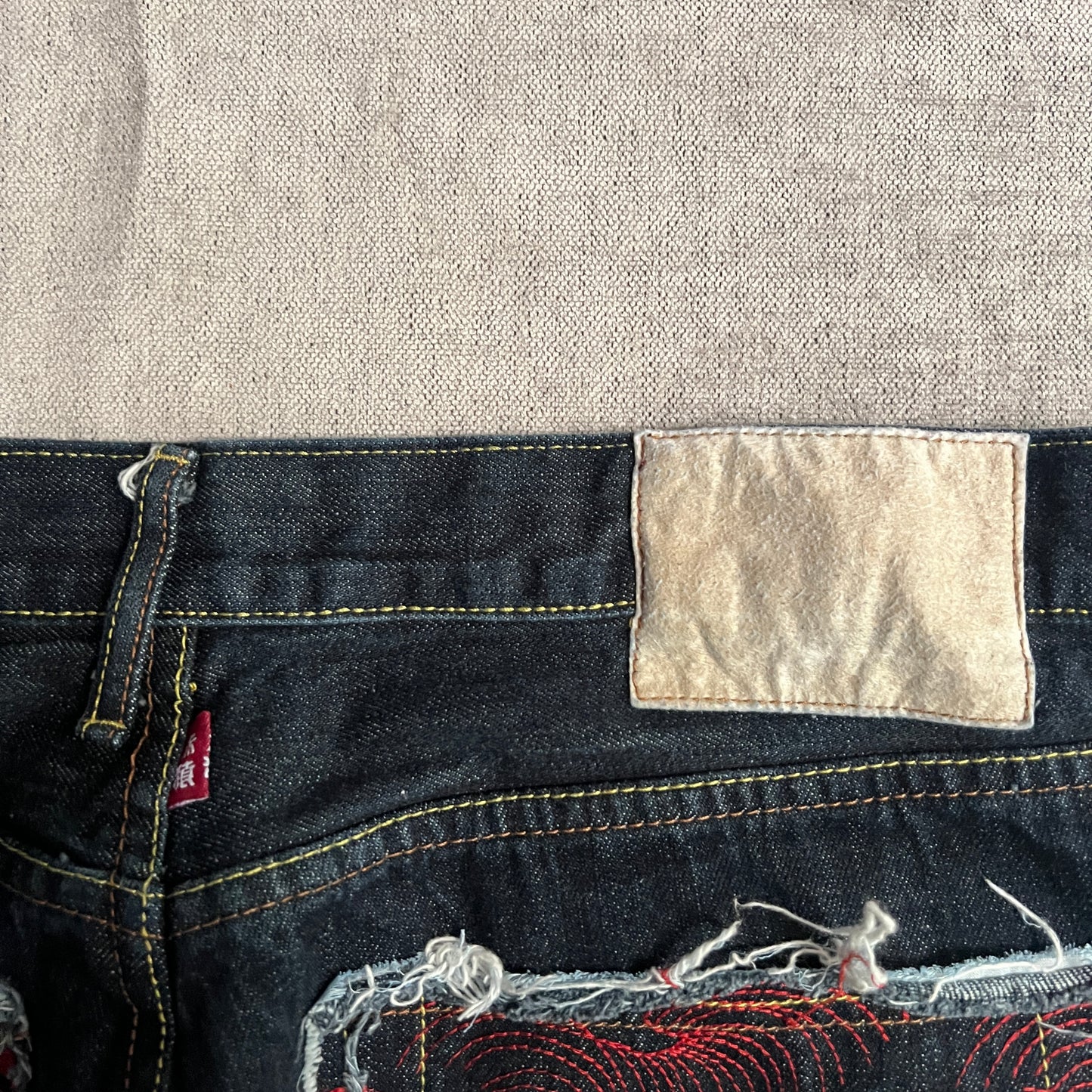 Japan Embroidery Baggy Jort