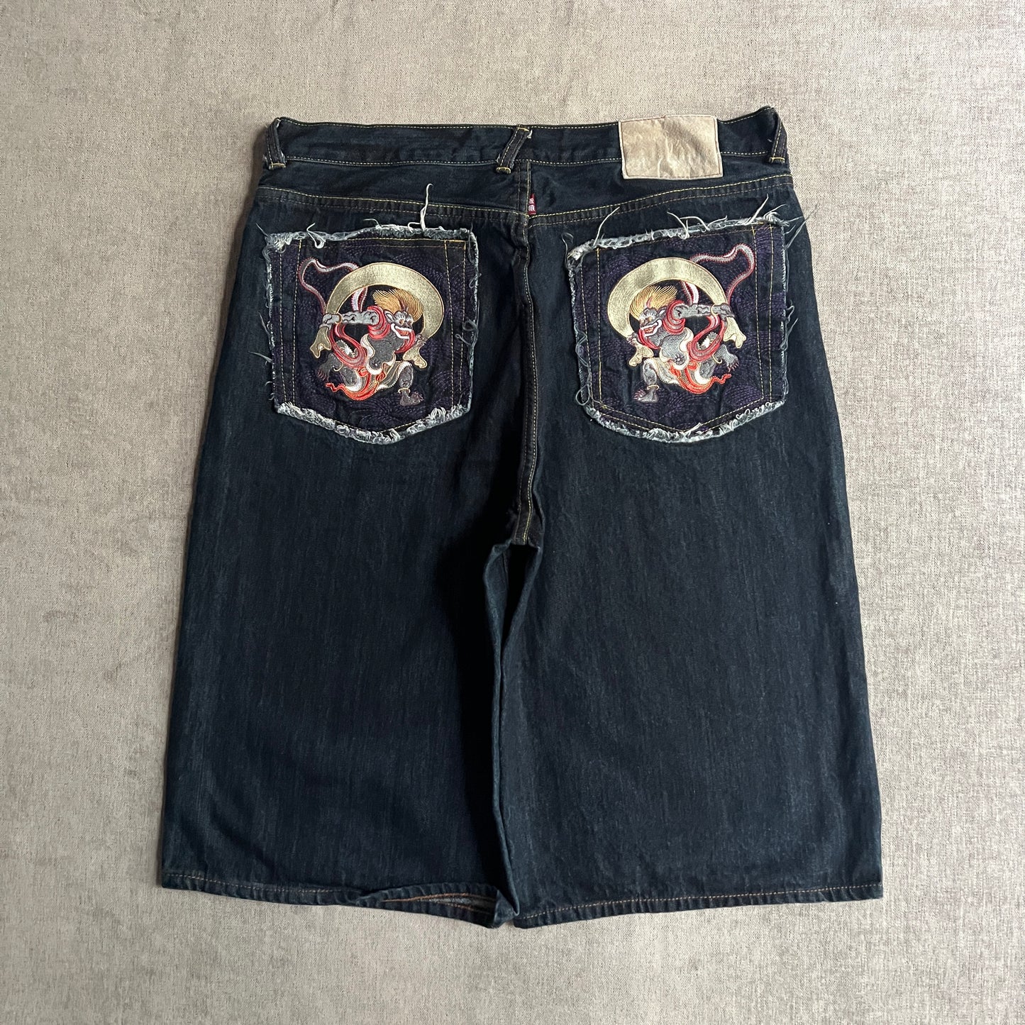 Japan Embroidery Baggy Jort