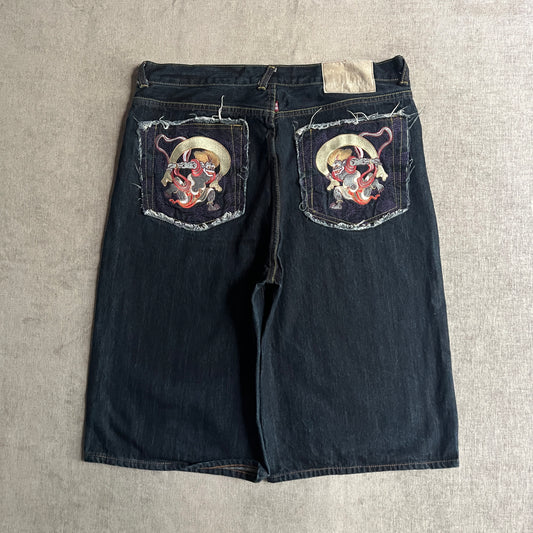 Japan Embroidery Baggy Jort