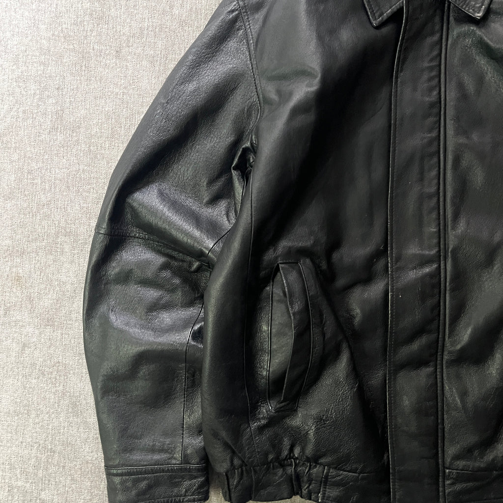 Leather Jacket Bomber Style