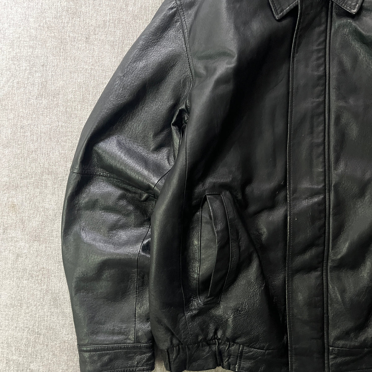 Leather Jacket Bomber Style