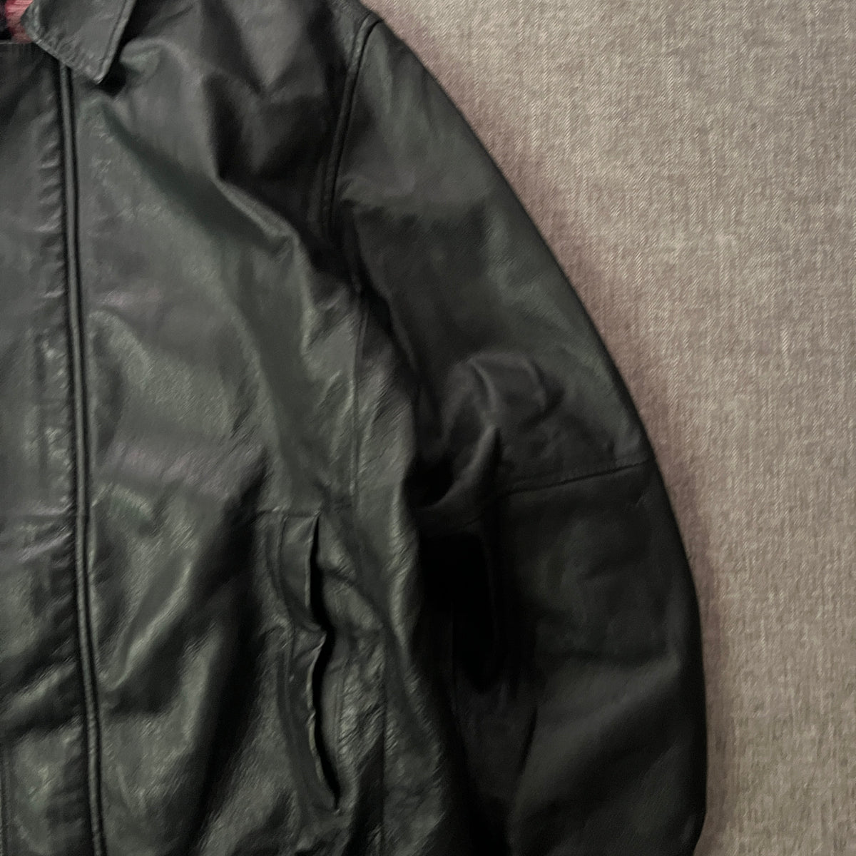 Leather Jacket Bomber Style